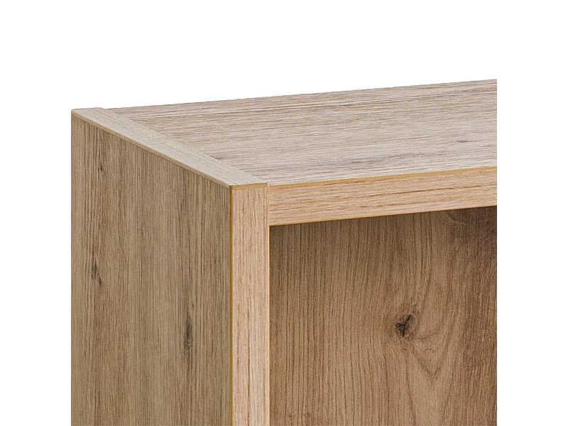 Lot de 3 étagères murales carrées décor chêne clair texturé – MILOS