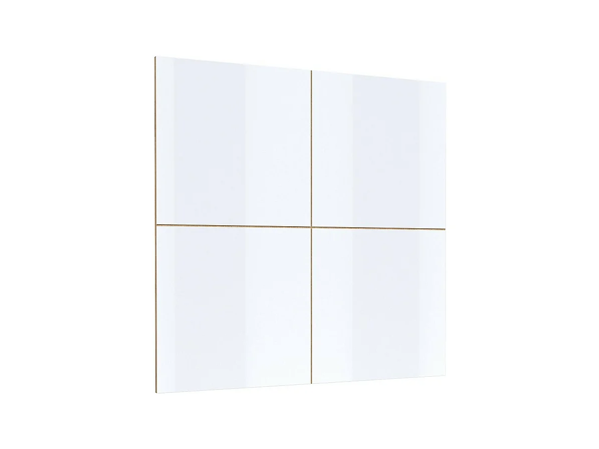 Móvel para TV XL com painel de parede decorativo XL da coleção CLARA. Cor carvalho e branco brilhante.