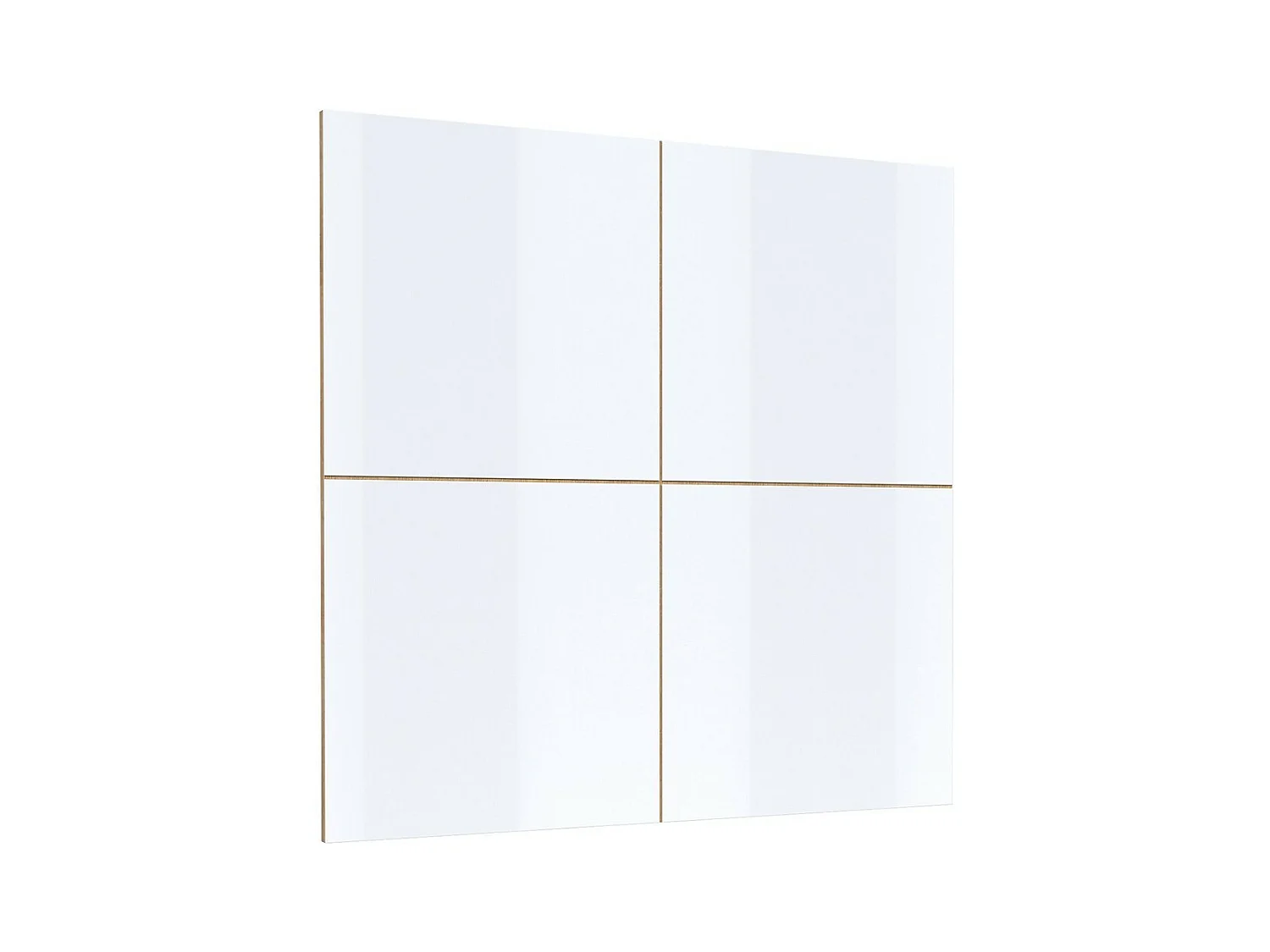 Meuble TV XL avec fond mural décoratif collection CLARA. Couleur chêne et blanc brillant.