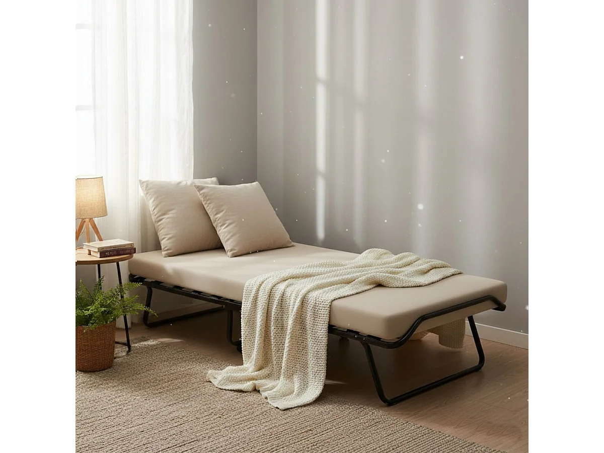 CONFORT - Lit Pliant à Roulettes 90x190cm 17 Lattes