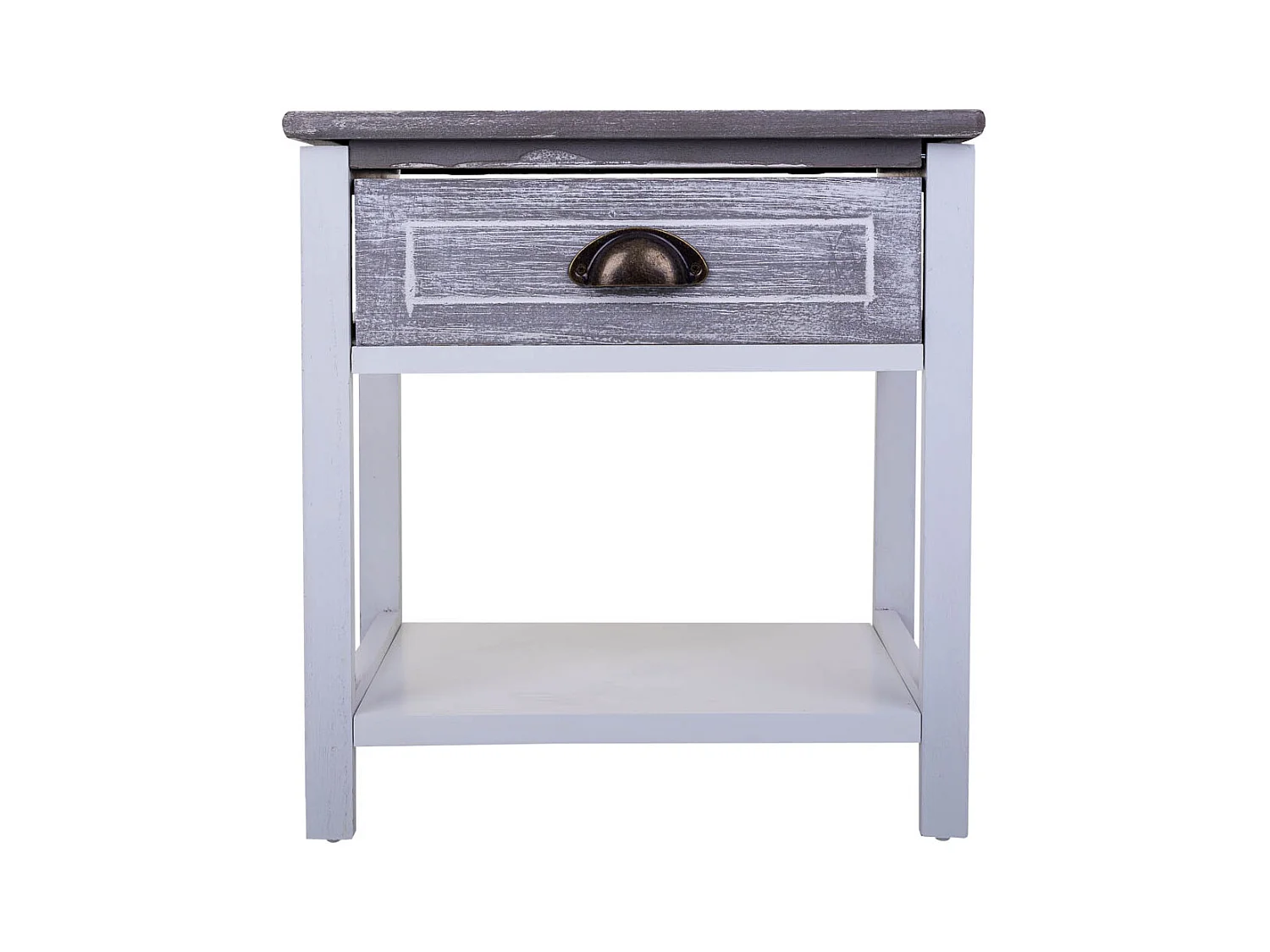 Comodino in legno bianco 40x29x42