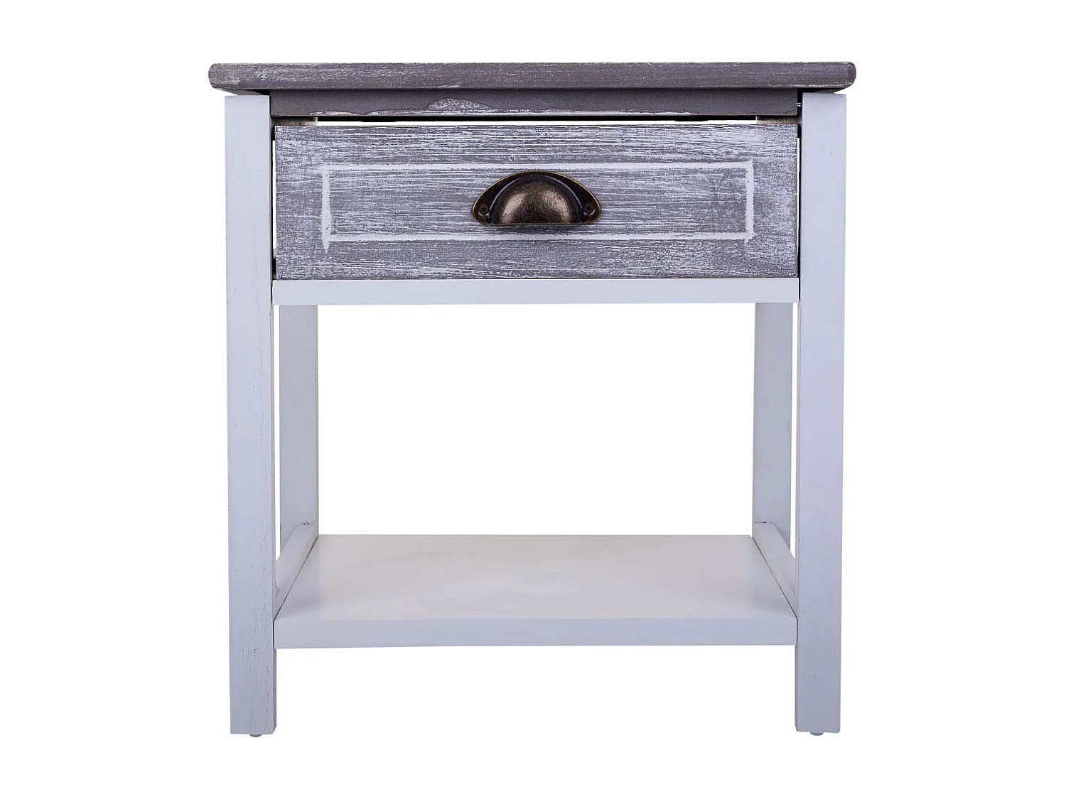 Comodino in legno bianco 40x29x42