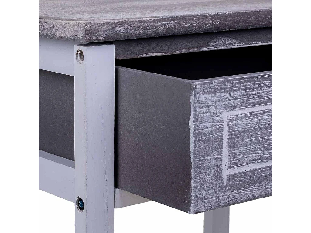 Comodino in legno bianco 40x29x42