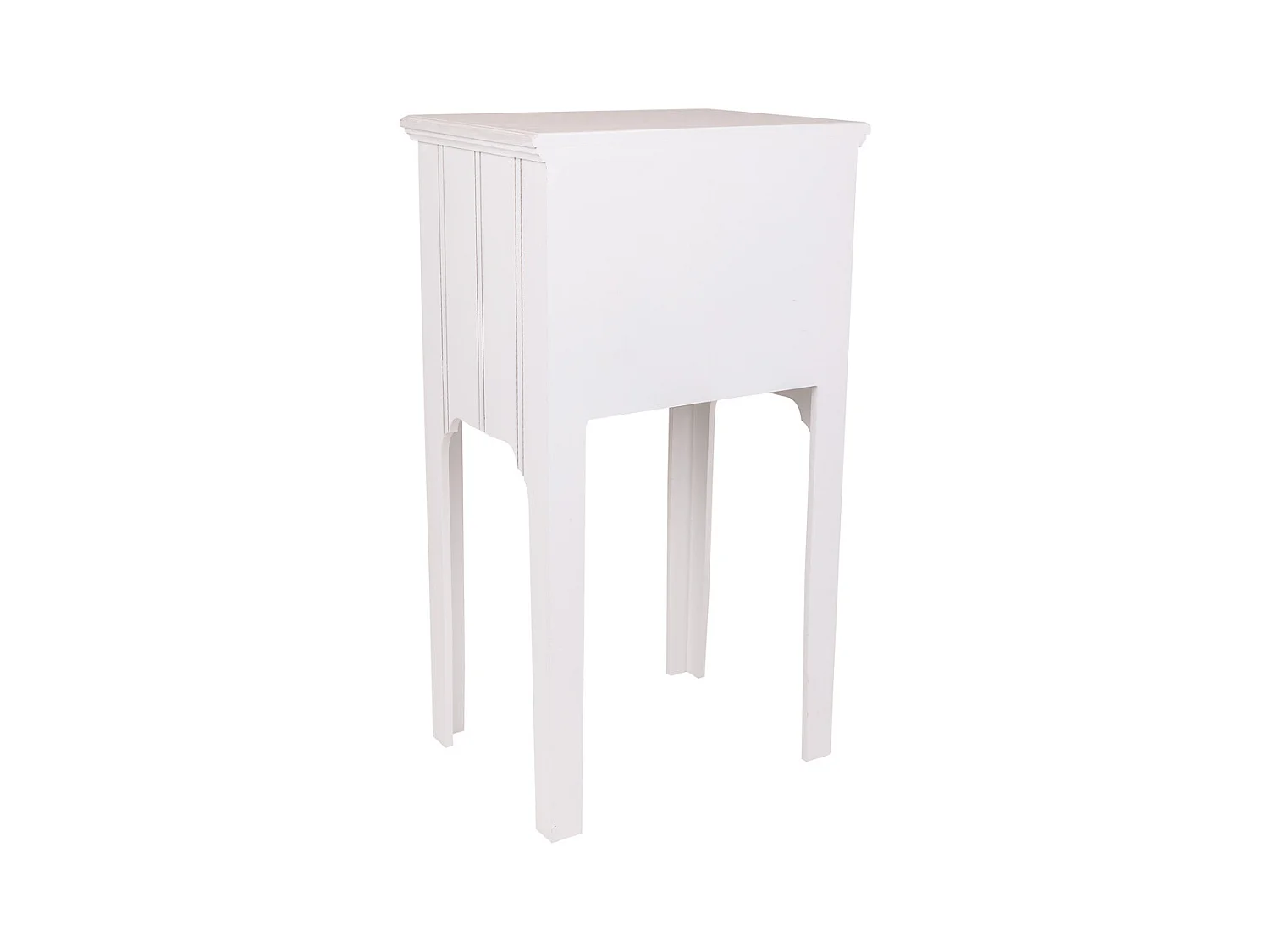 Mesita de noche de madera de 2 cajones blanco 38x28x69