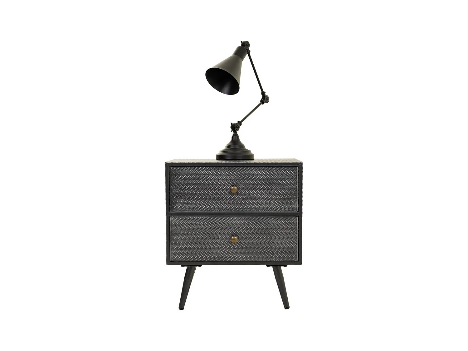 Mesa de centro de metal gris 50x30x56