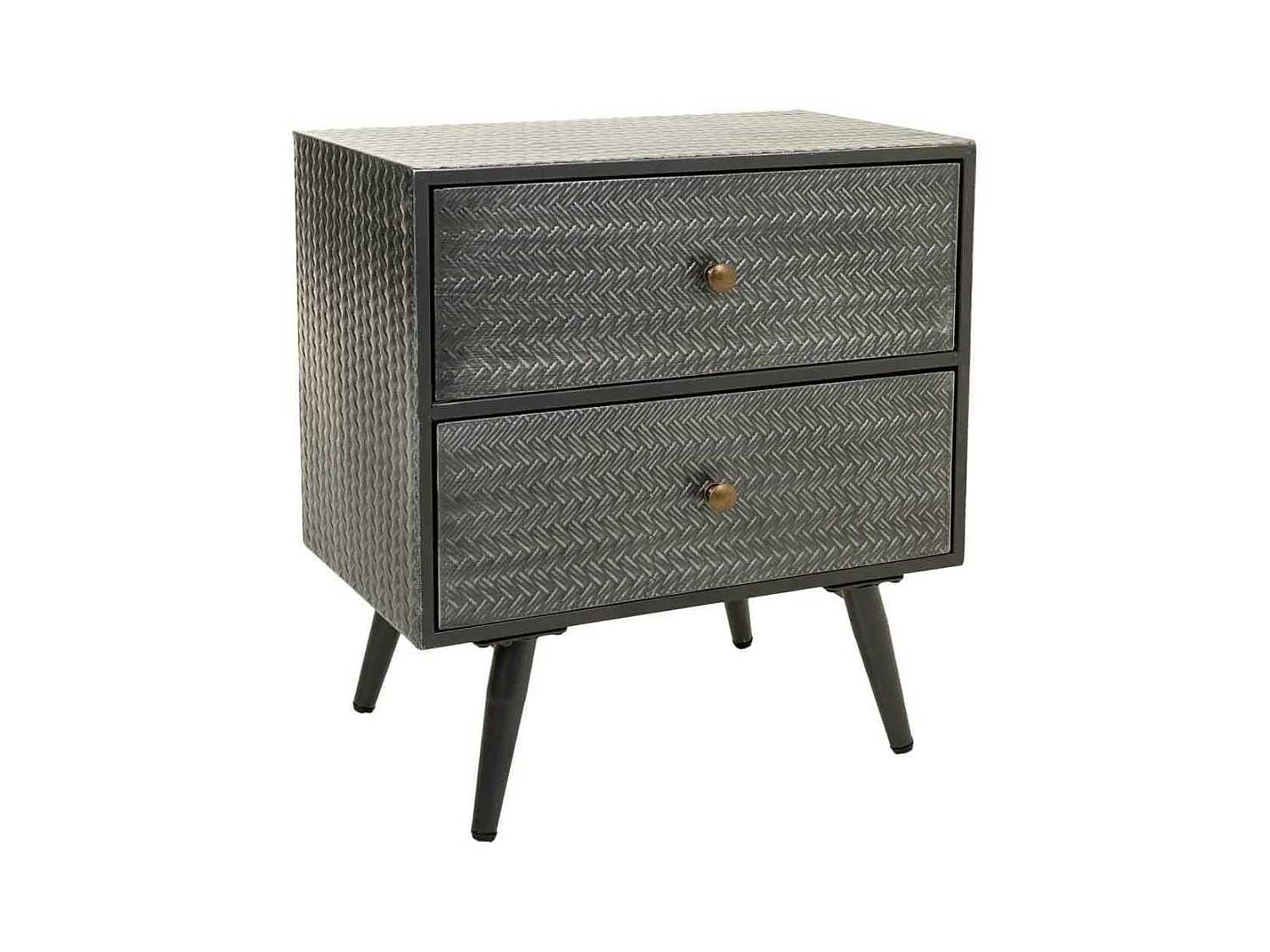 Mesa de centro de metal gris 50x30x56