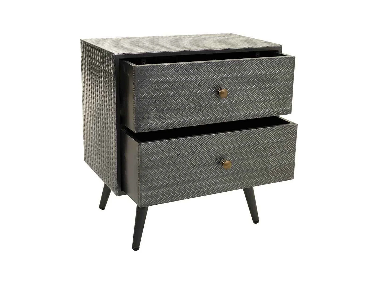 Mesa de centro de metal gris 50x30x56