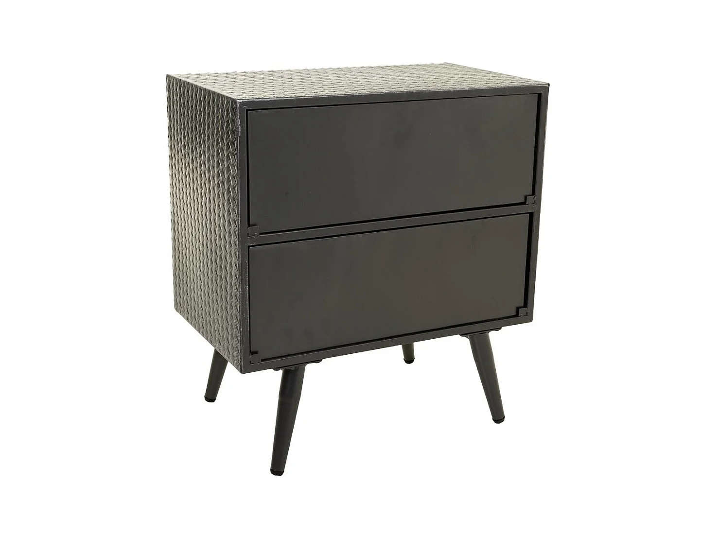 Mesa de centro de metal gris 50x30x56