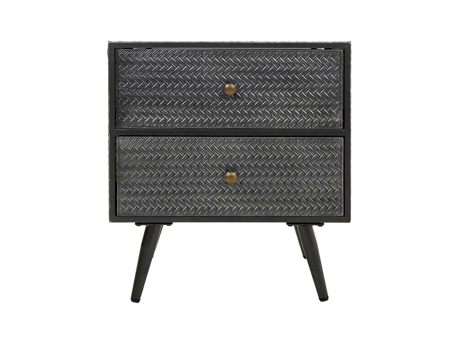 Mesa de centro de metal gris 50x30x56