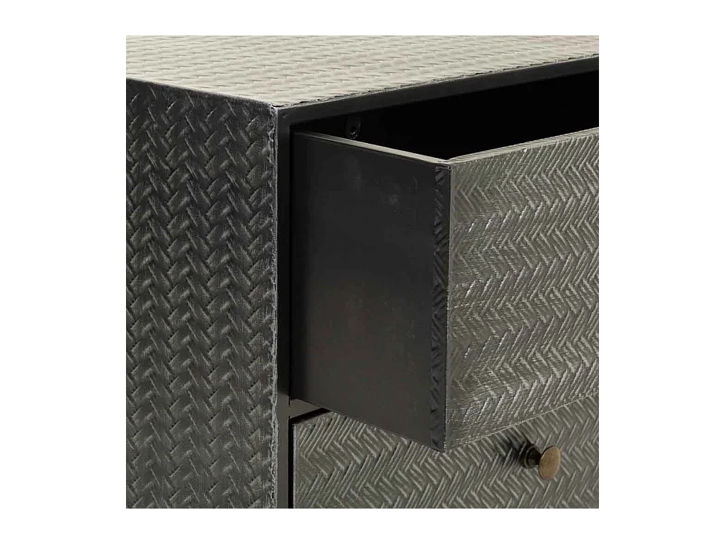 Mesa de centro de metal gris 50x30x56