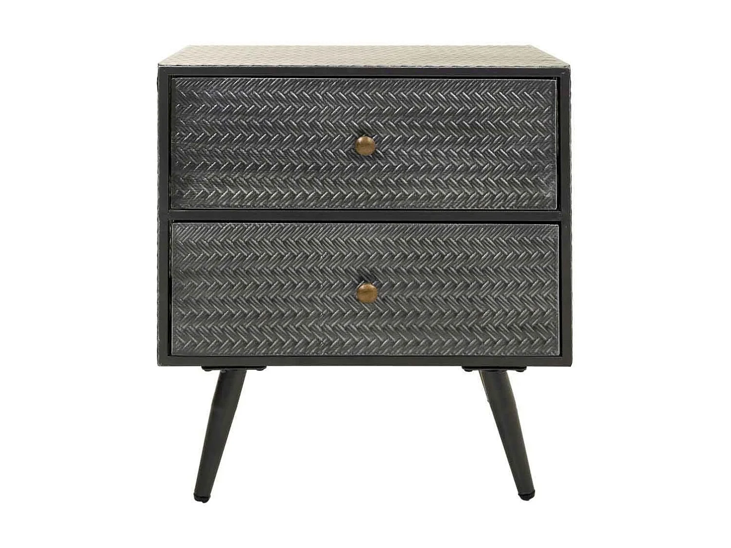 Table de chevet en métal gris 50x30x56h