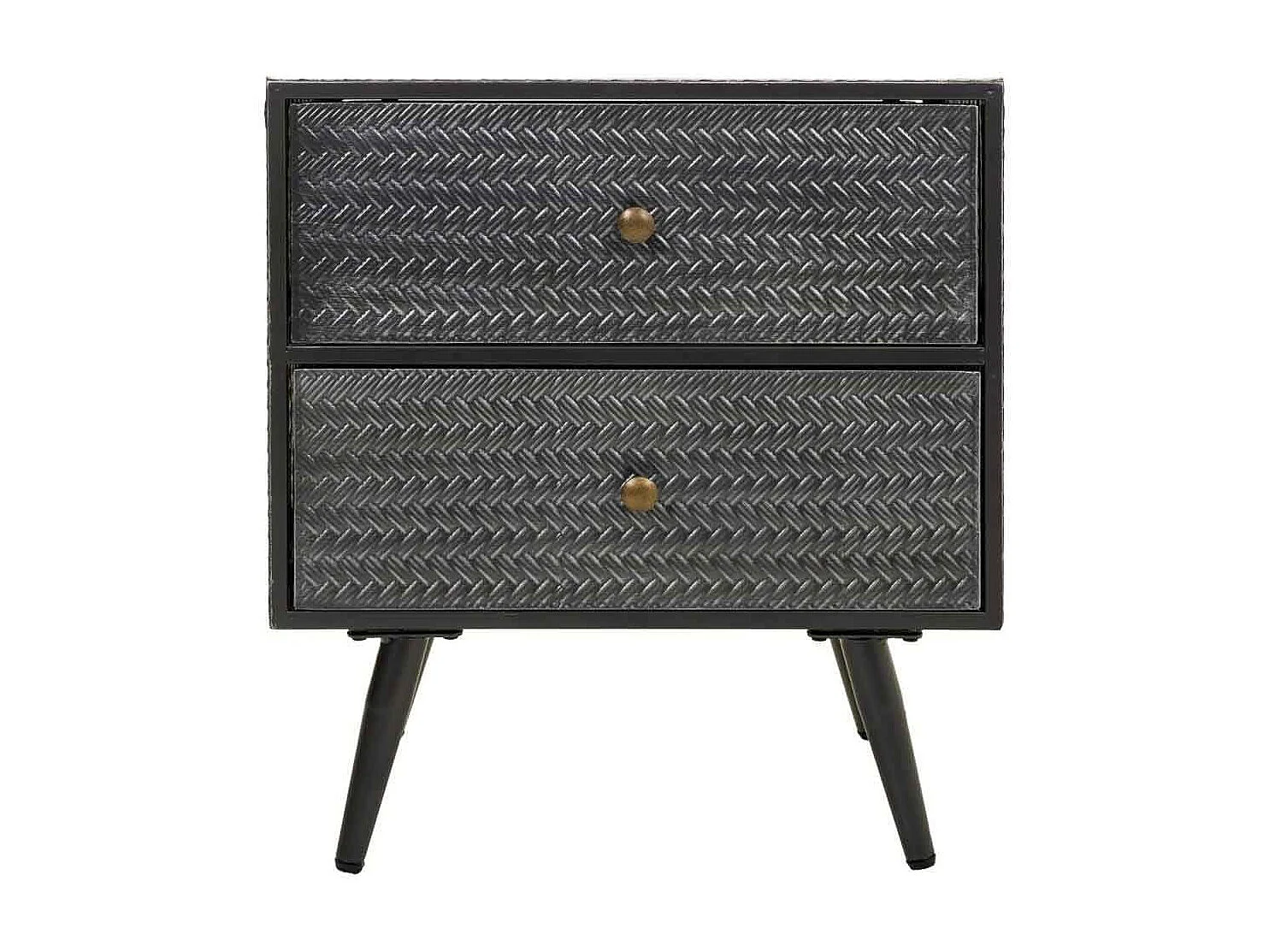 Table de chevet en métal gris 50x30x56h