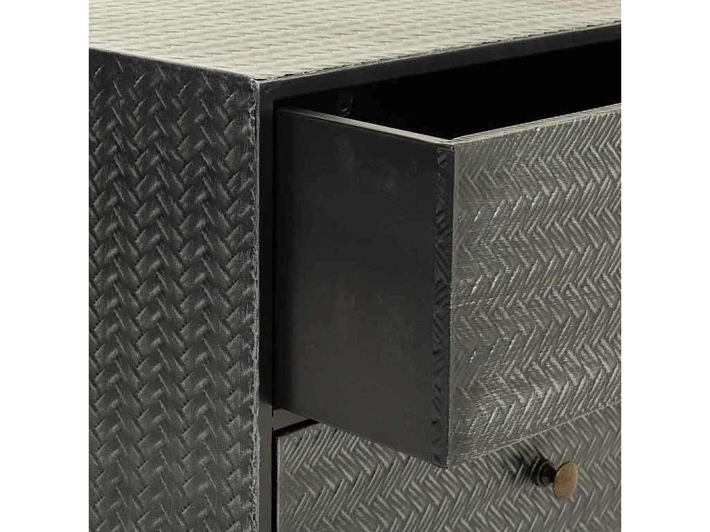 Table de chevet en métal gris 50x30x56h