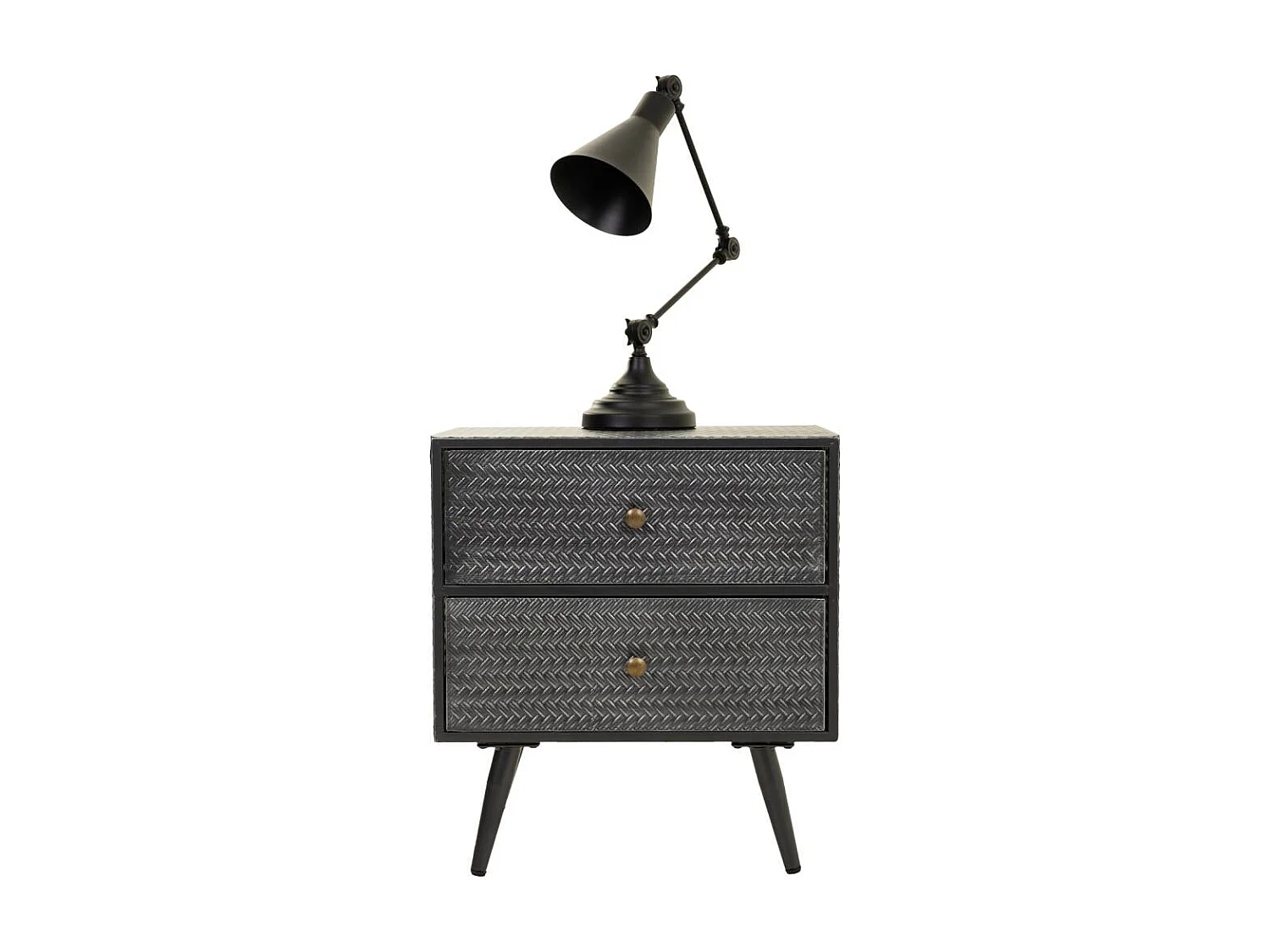 Mesita de metal gris 50x30x56