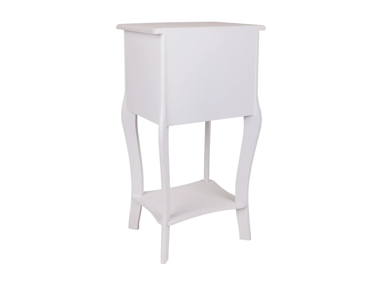 Mesa de cabeceira de madeira com 2 gavetas branca 38x31,5x71