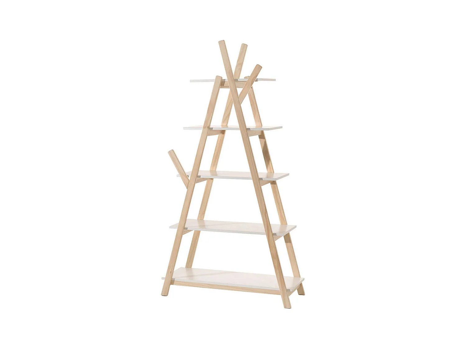 BODHI WHITE - Lit Bébé 60x120cm + Pack Commode + Armoire 2P + Etagère