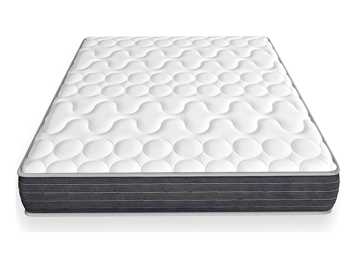 Ensemble matelas mémoire + sommier 90x190 Memo HR Hbedding - Mousse ergo, mousse HR 35kg et mousse effet mémoire de forme