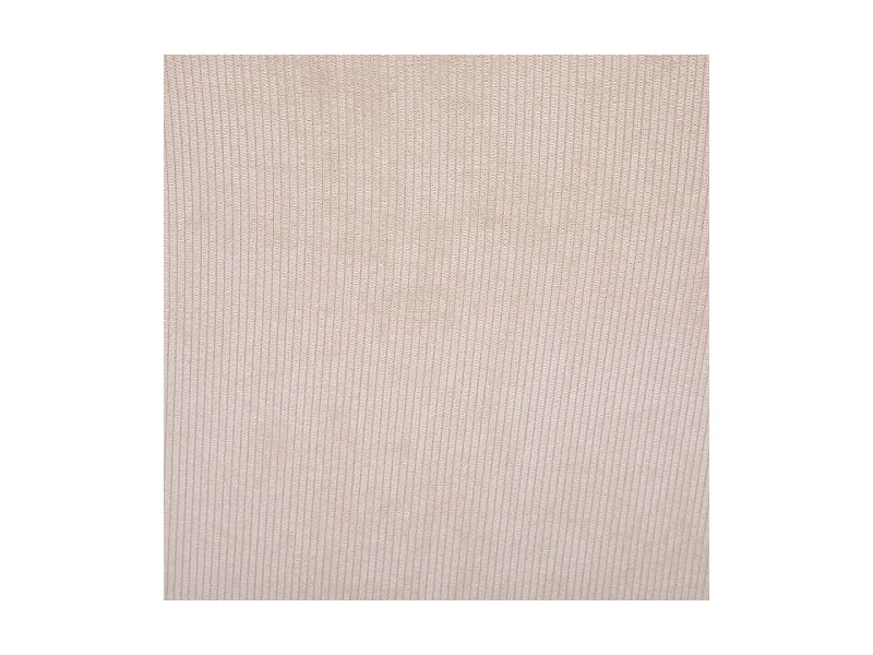 Chaise Fauteuil de table en Velours côtelé Beige lin et pieds en métal