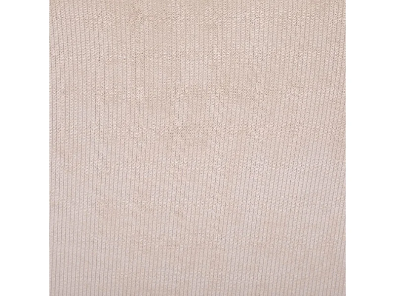 Chaise Fauteuil de table en Velours côtelé Beige lin et pieds en métal