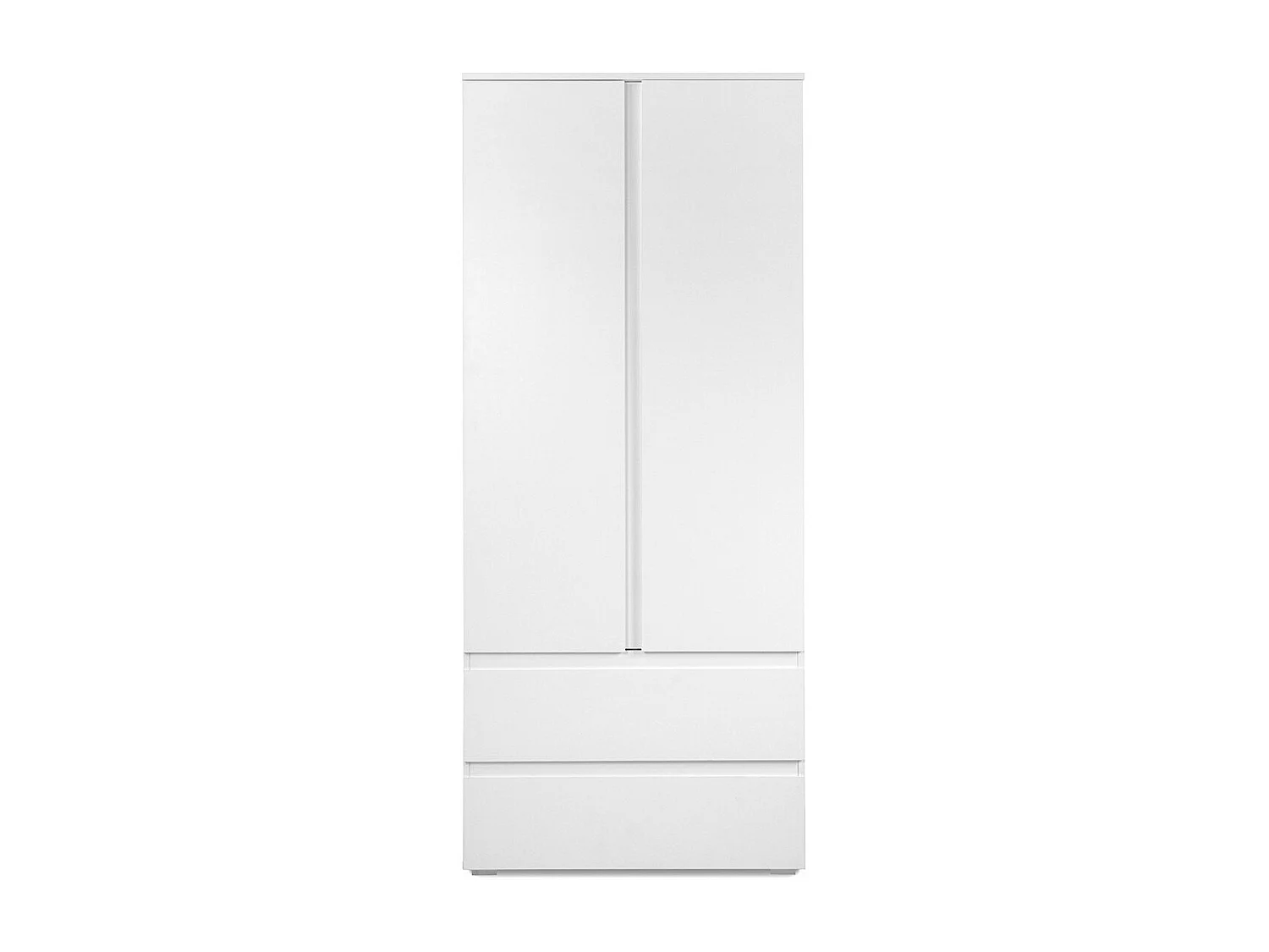 Armario 2 puertas 2 cajones blancos - 80 x 191 x 55 cm