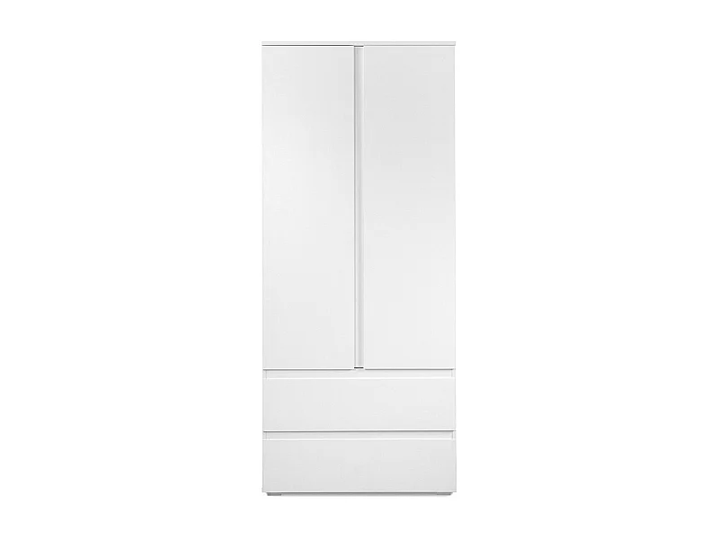 Armario 2 puertas 2 cajones blancos - 80 x 191 x 55 cm