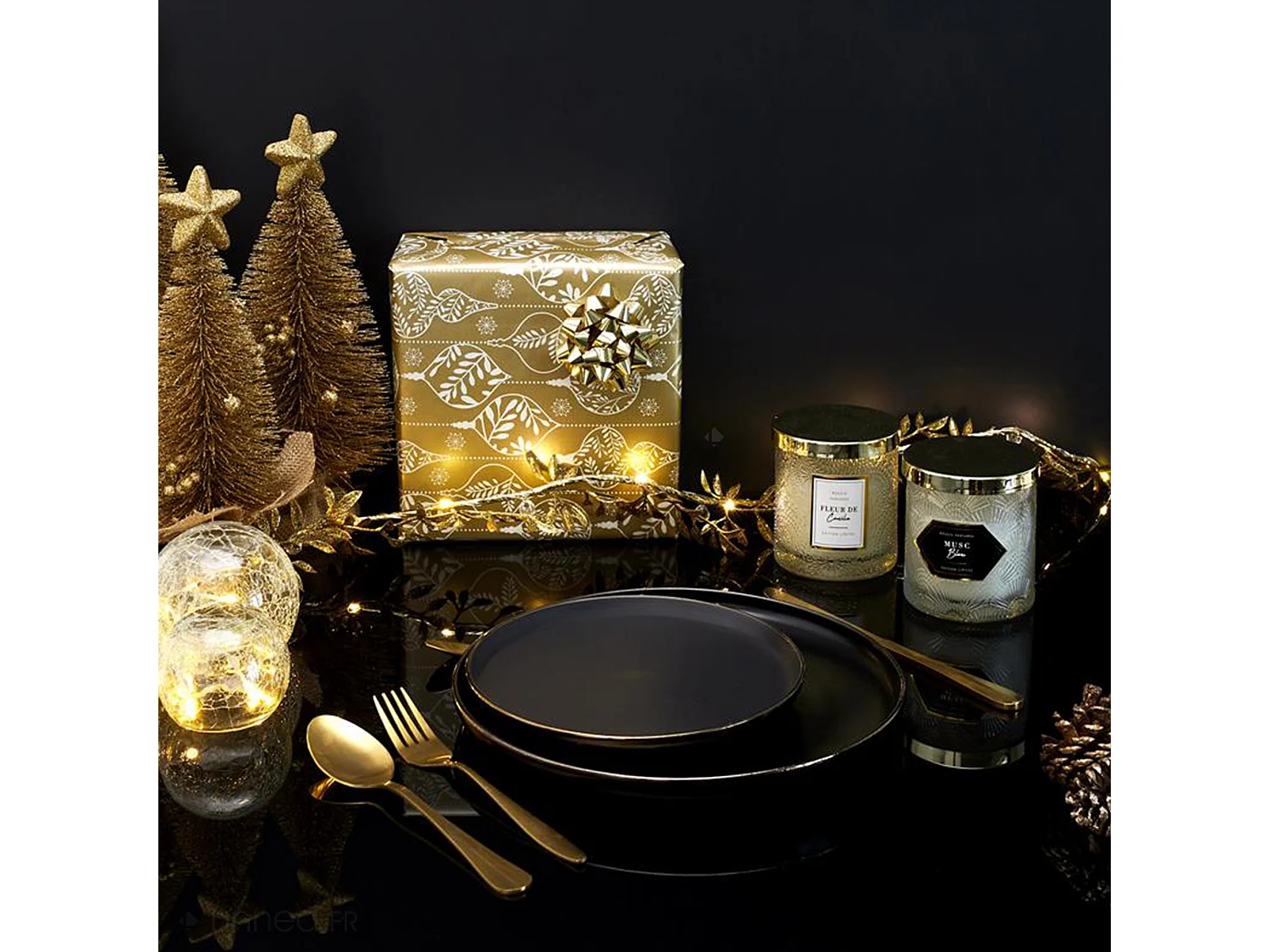 Lot de 6 assiettes creuses MOSCOU noir