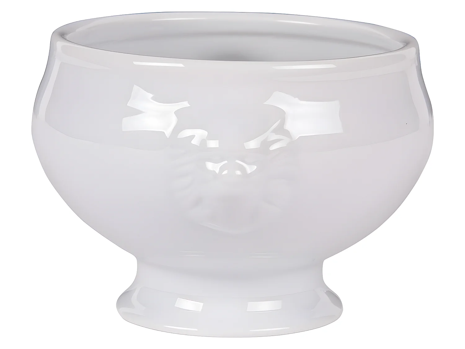 Bol tête de lion 40 cl en porcelaine blanche (lot de 6)