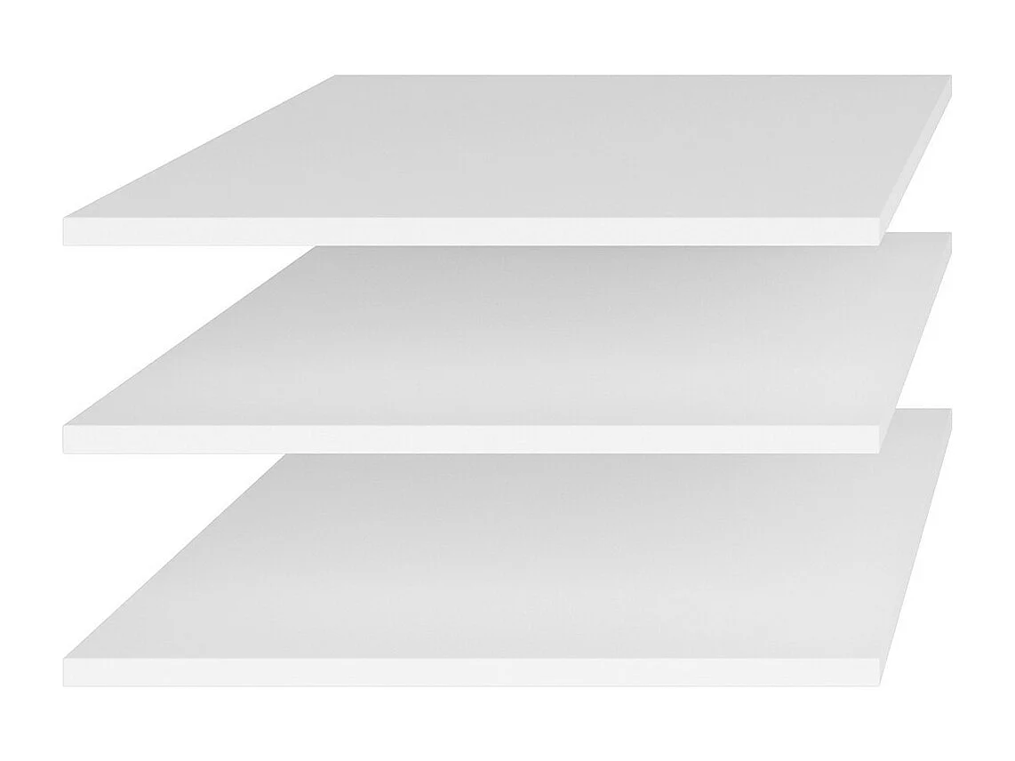 Dressing complet collection MODULO coloris blanc avec LED, joues de finitions et packs étagères inclus.