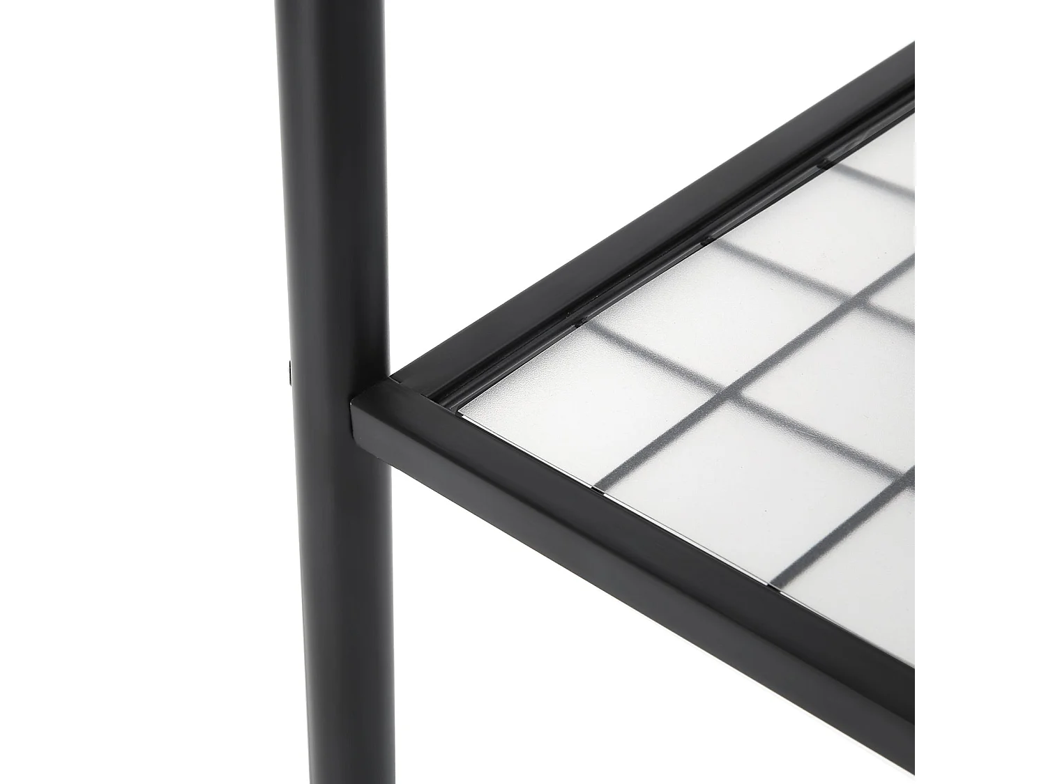 Portemanteau métallique portant à vêtements avec tringle étagère inférieure style sobre pour chambre dressing vestiaire 153 cm noir mat 12_0003072