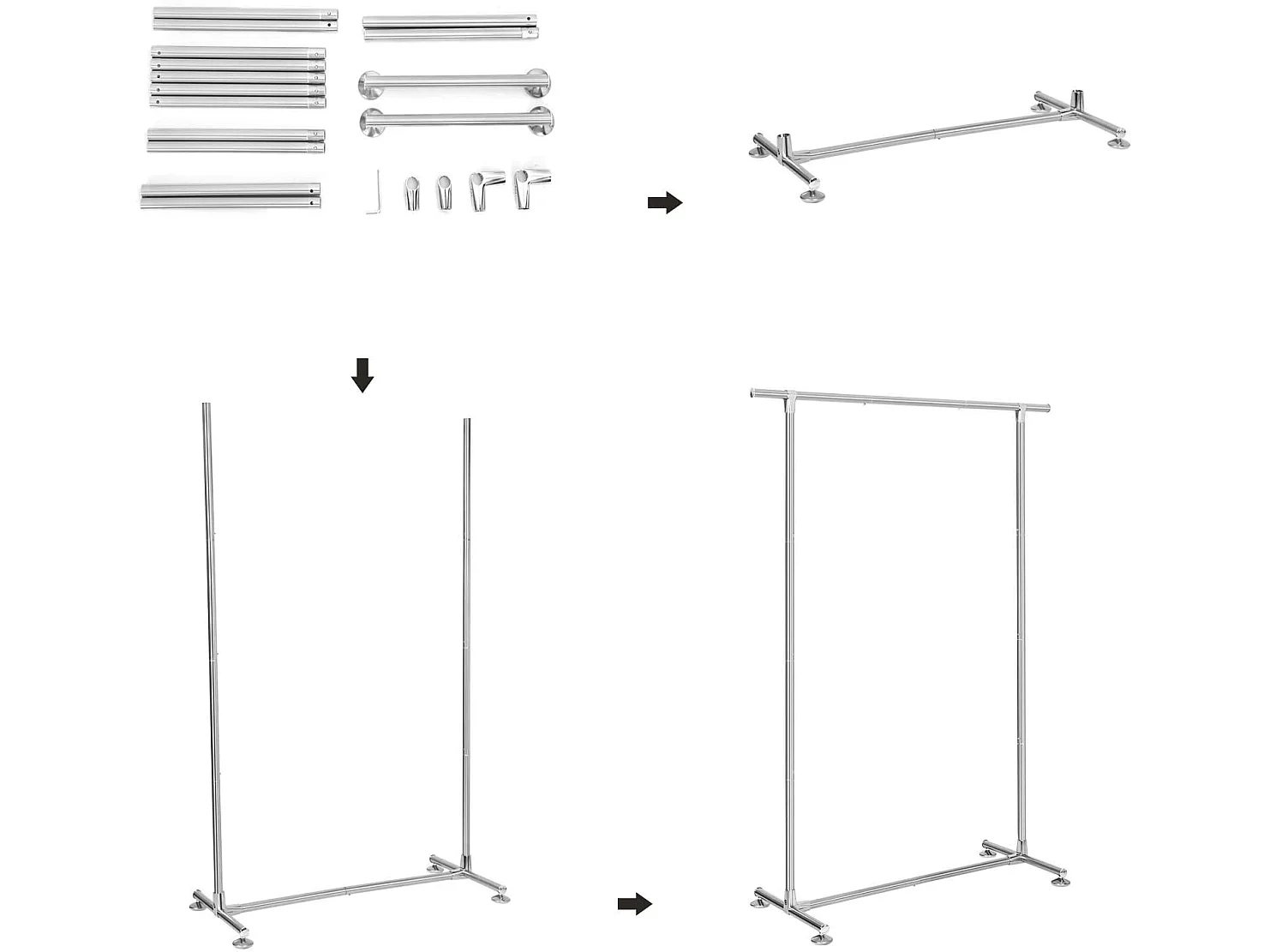 Portant à Vêtements barre 110 x 44 x 158.5 cm 12_0000833