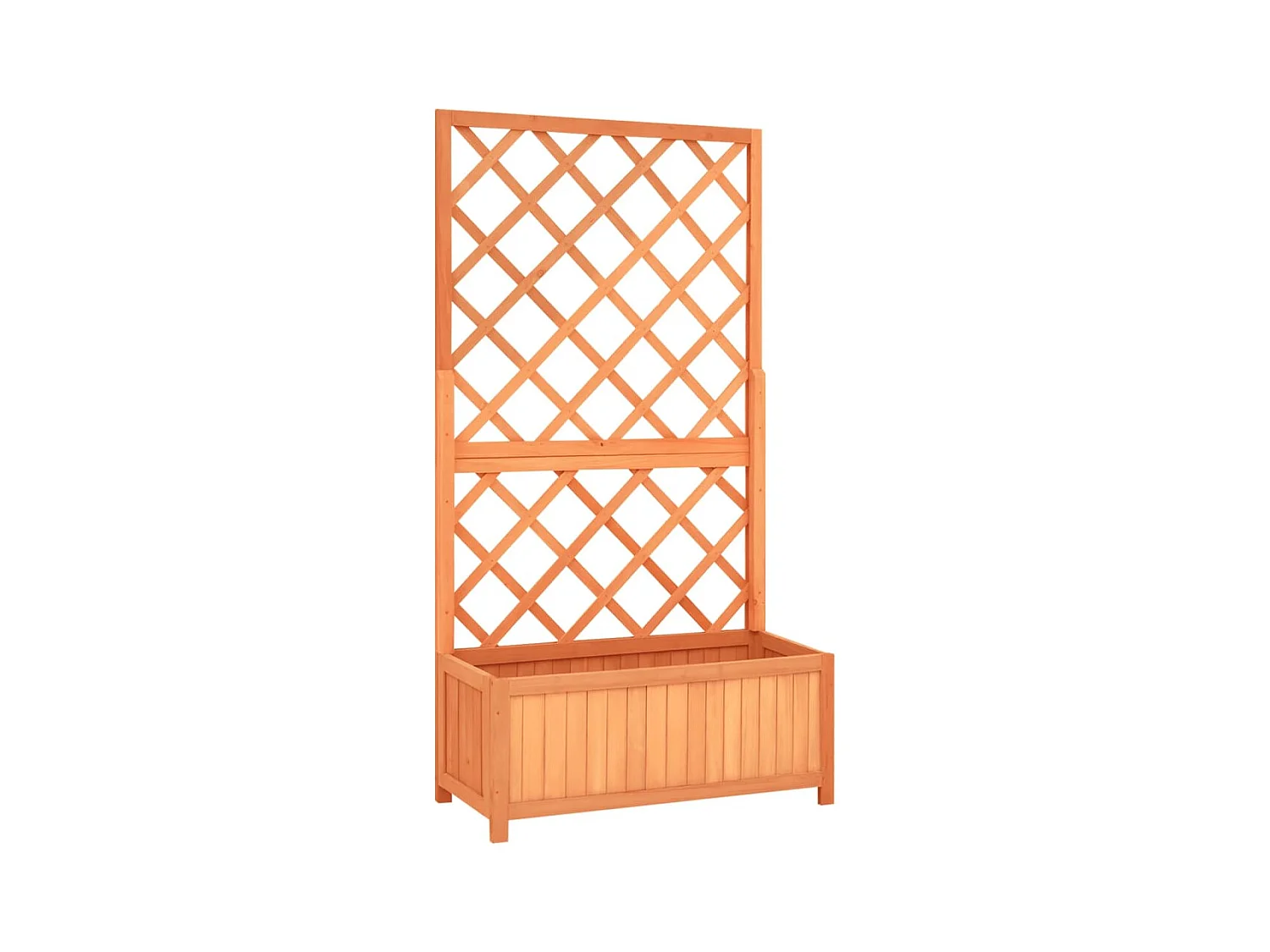 Fioriera da giardino a traliccio marrone 70 x 30 x 135 cm in legno di abete 02_0000879