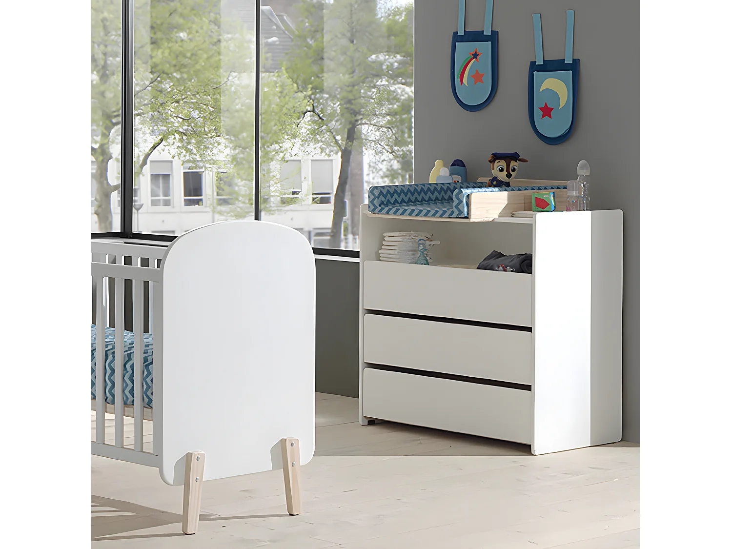 BODHI - Table à Langer en Pin Compatible avec la Commode