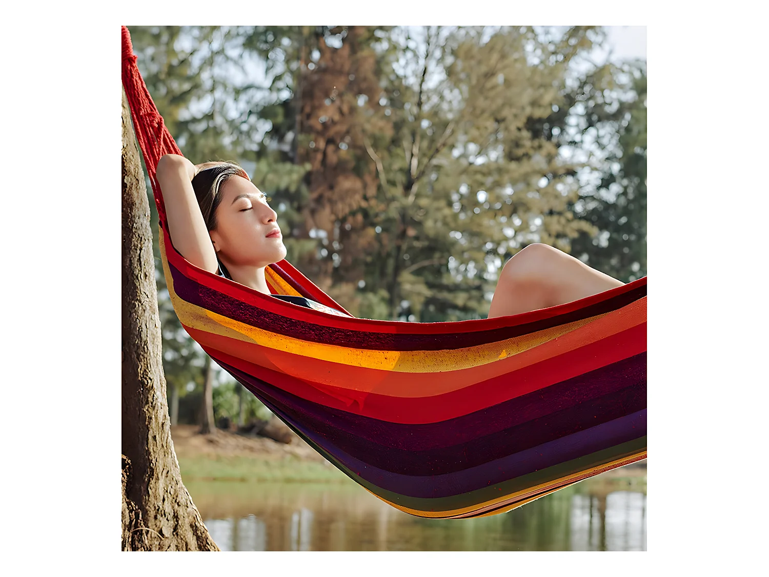 Toile hamac jardin "Dallas" - 3.6 m - Rouge