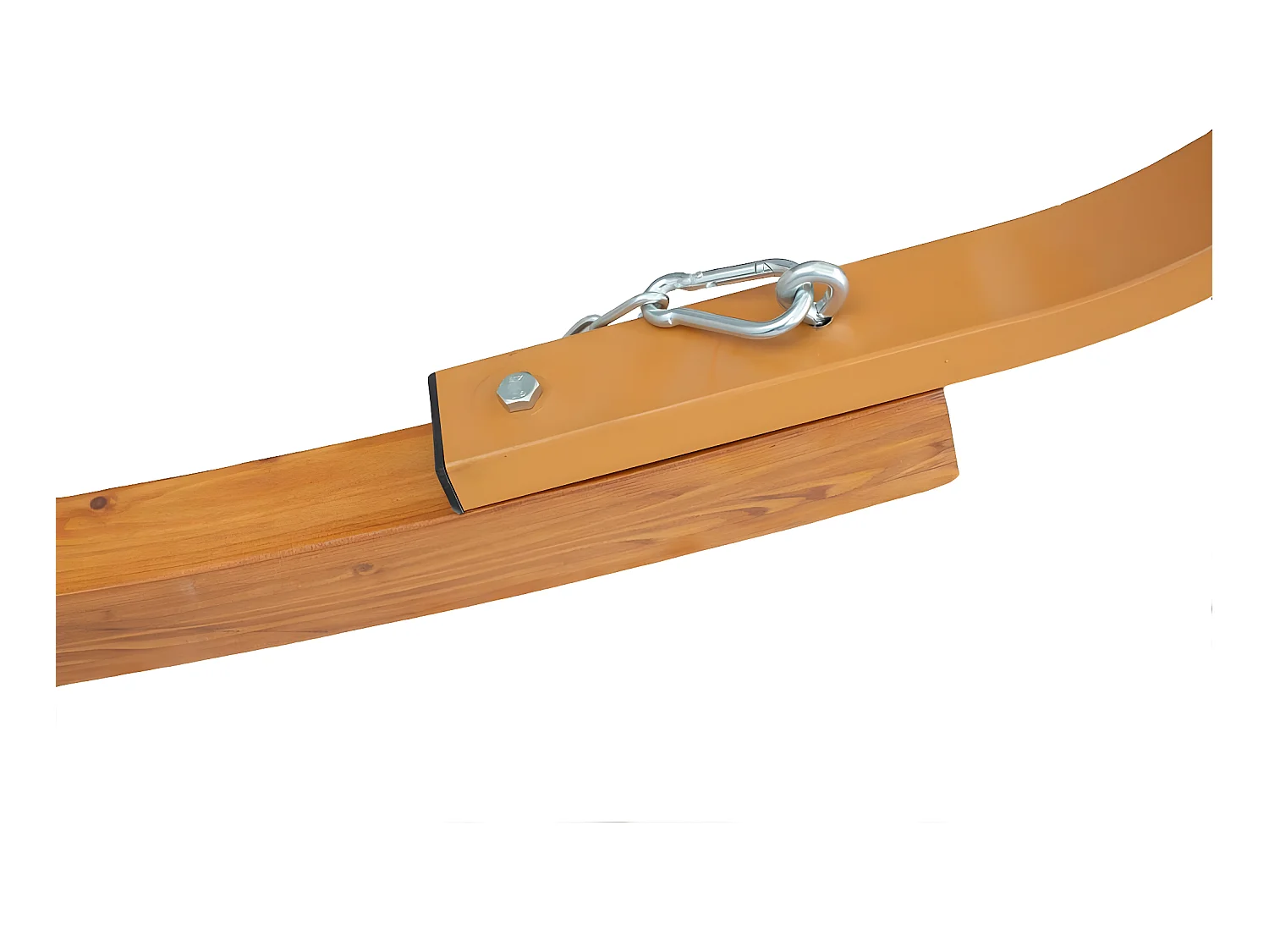 Hamaca de madera "Dallas XL" con toldo y tela de algodón - Ecru