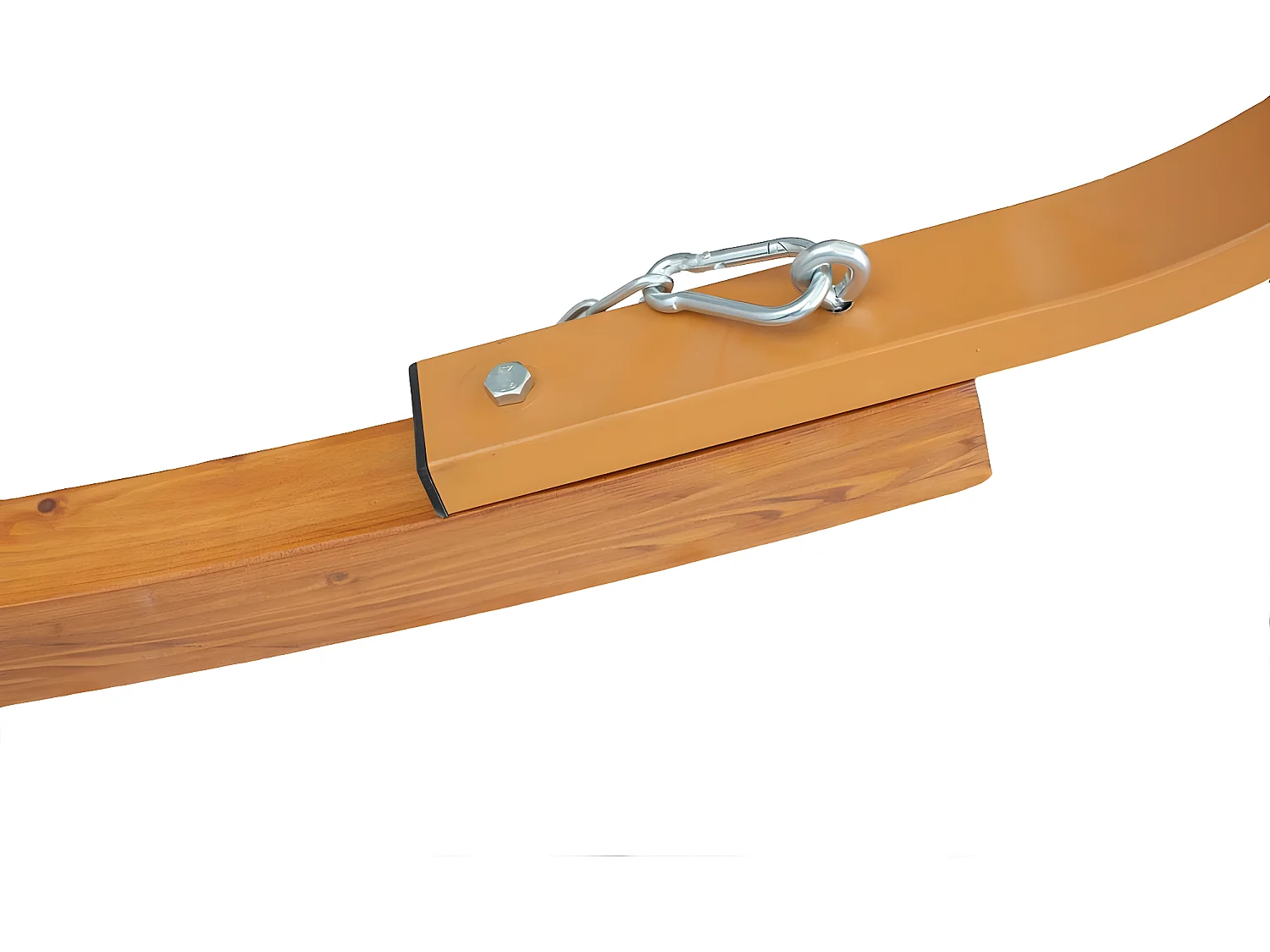 Hamaca de madera "Dallas XL" con toldo y tela de algodón - Ecru