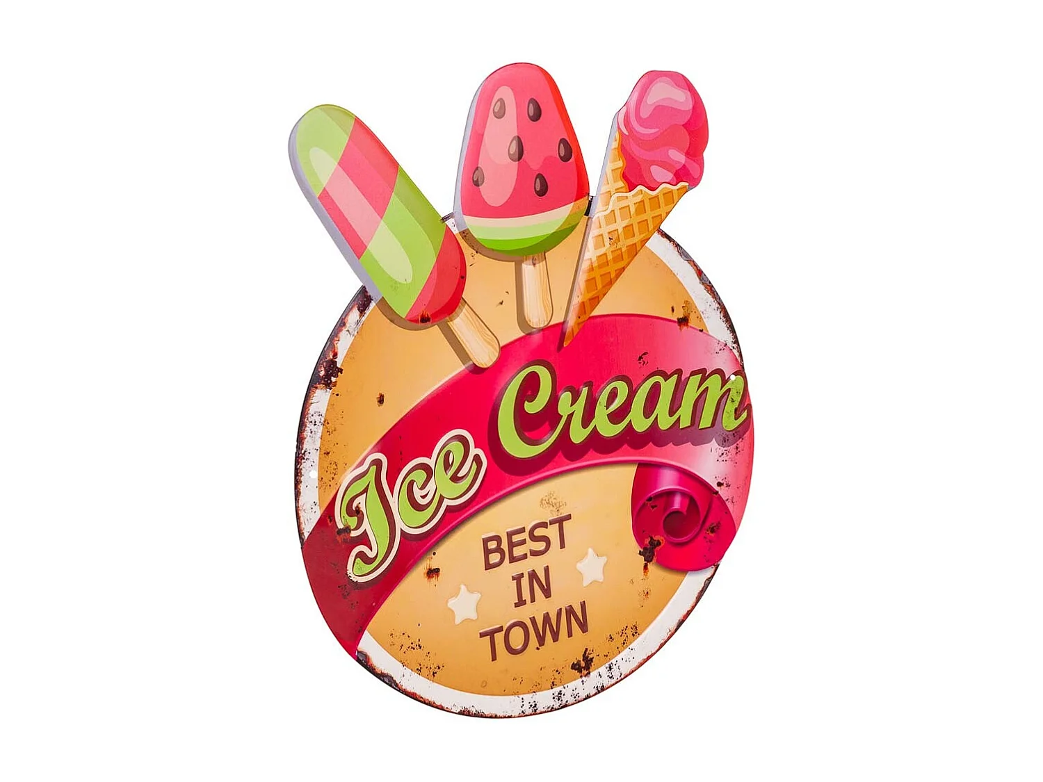 Placa de metal vermelha 38x45x1