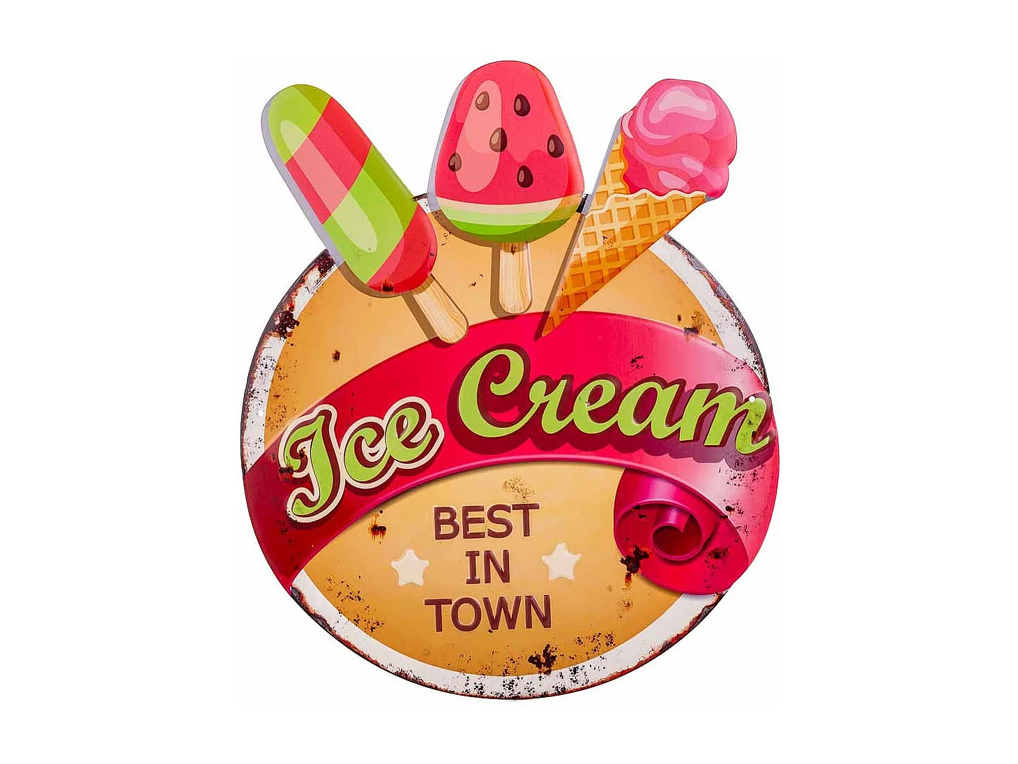 Placa de metal vermelha 38x45x1