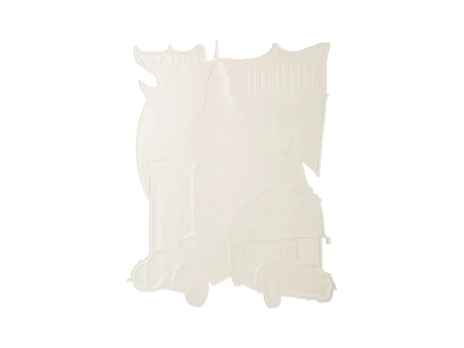 Wanddekorationsplatte aus Metall 55x70x1h cm