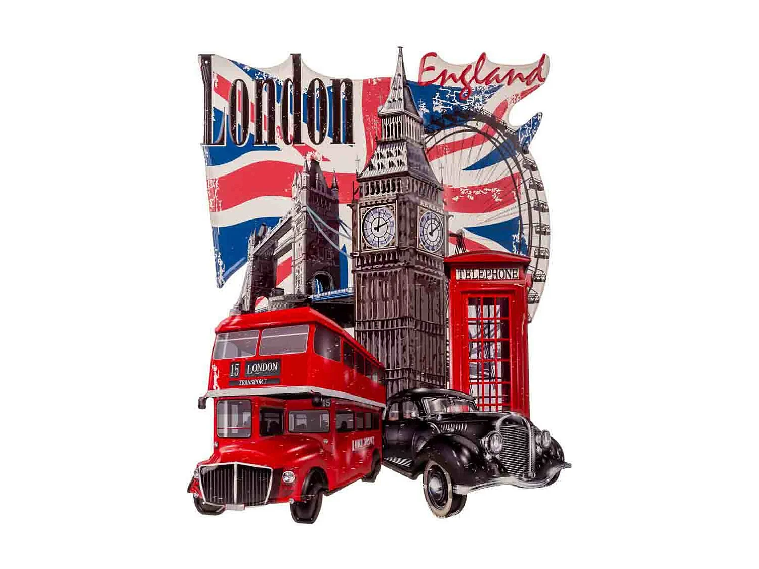 Piatto decorativo da parete in metallo 55x70x1h