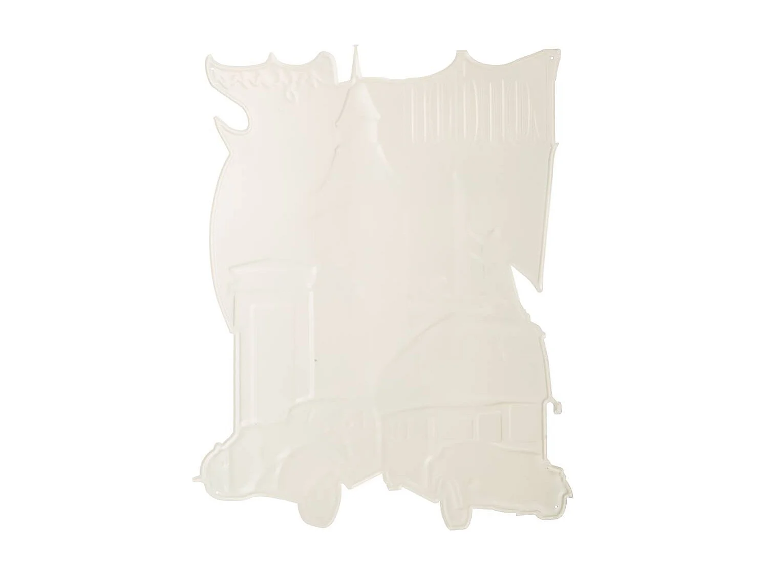 Piatto decorativo da parete in metallo 55x70x1h