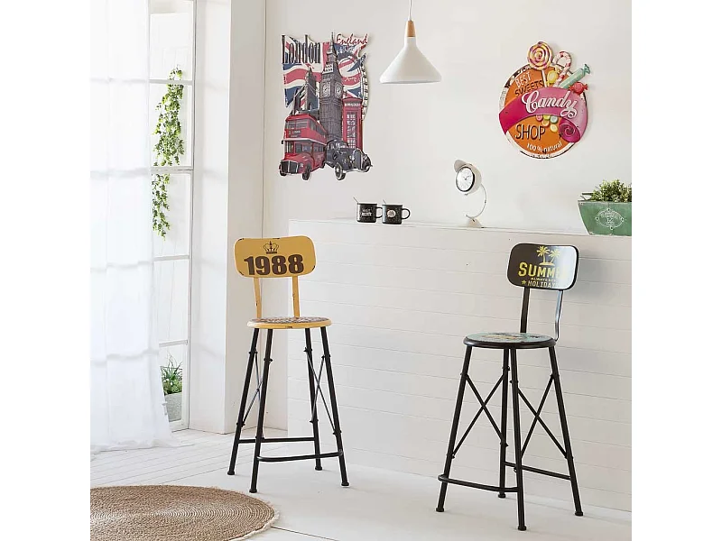 Wanddekorationsplatte aus Metall 55x70x1h cm