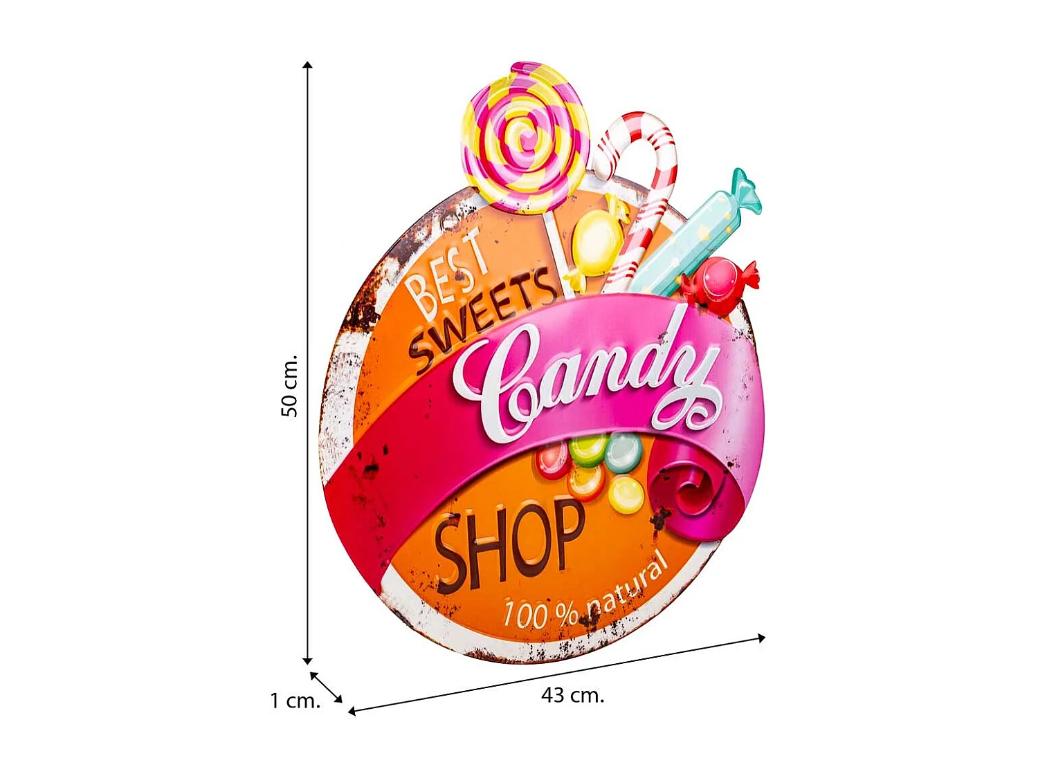 Rote Metallplatte 43x50x1h cm