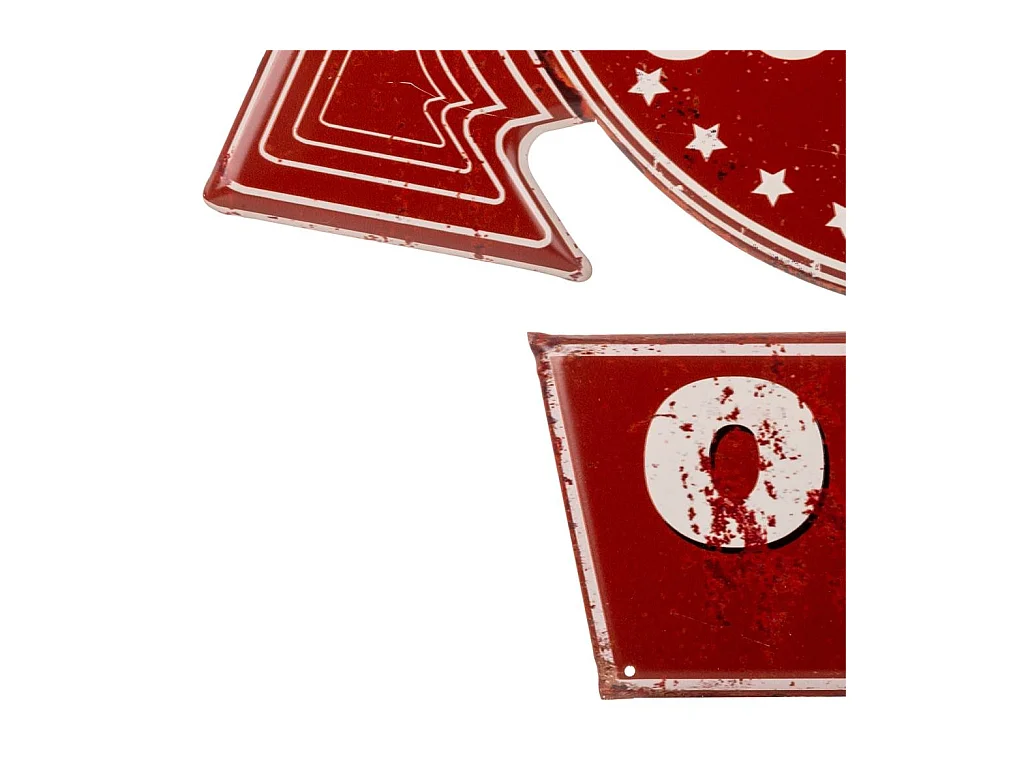 Wanddekorationsplatte aus Metall 52x59x1h cm