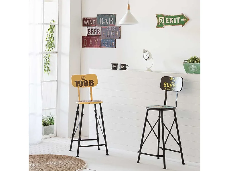 Bunte Metallplatte 50x70x1h cm