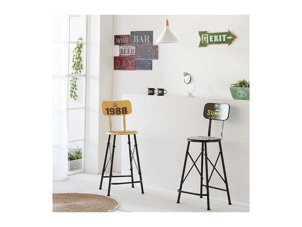 Bunte Metallplatte 50x70x1h cm