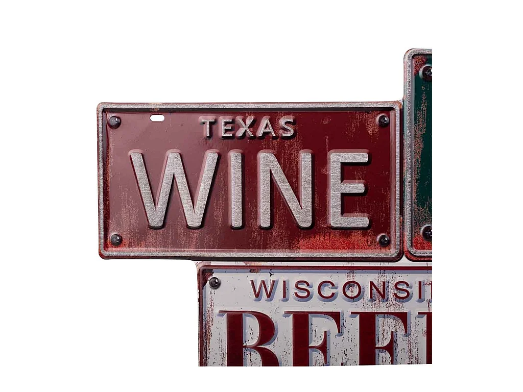 Bunte Metallplatte 50x70x1h cm