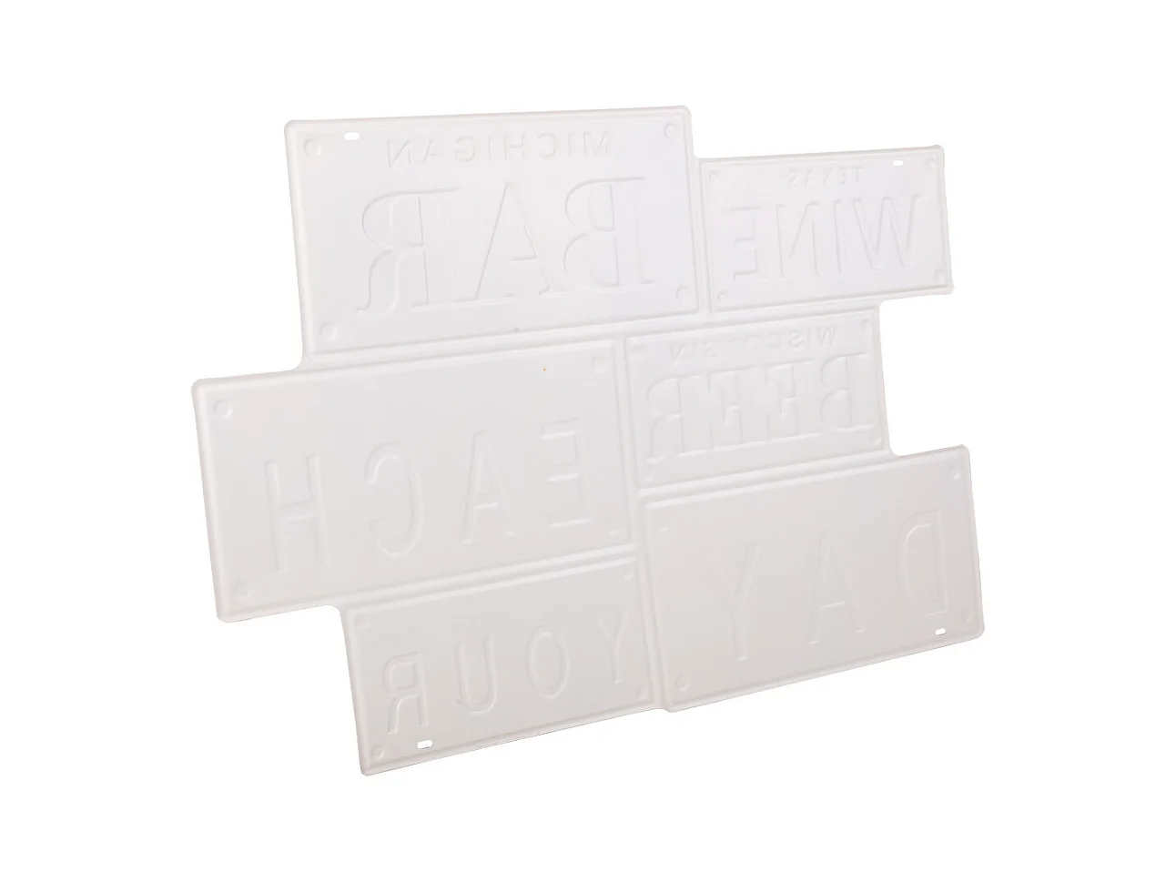 Bunte Metallplatte 50x70x1h cm