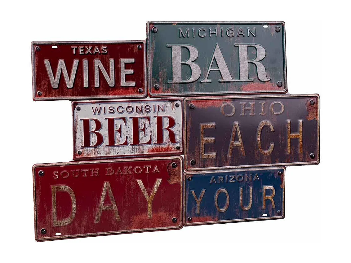 Targa in metallo colorato 50x70x1h