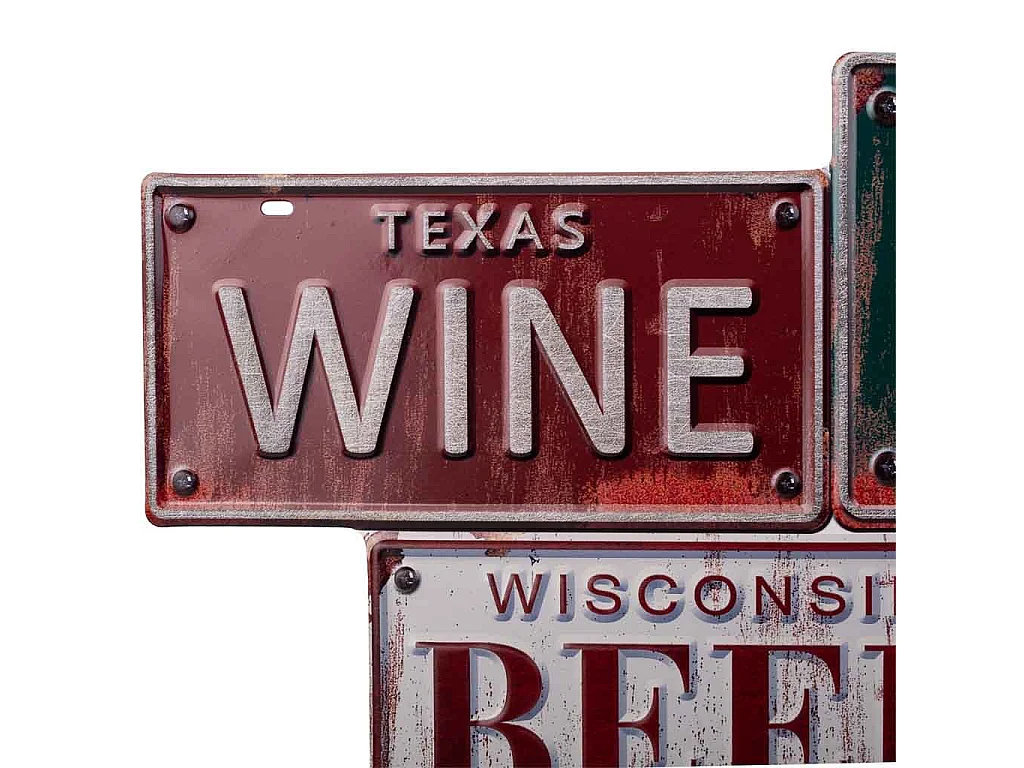 Targa in metallo colorato 50x70x1h