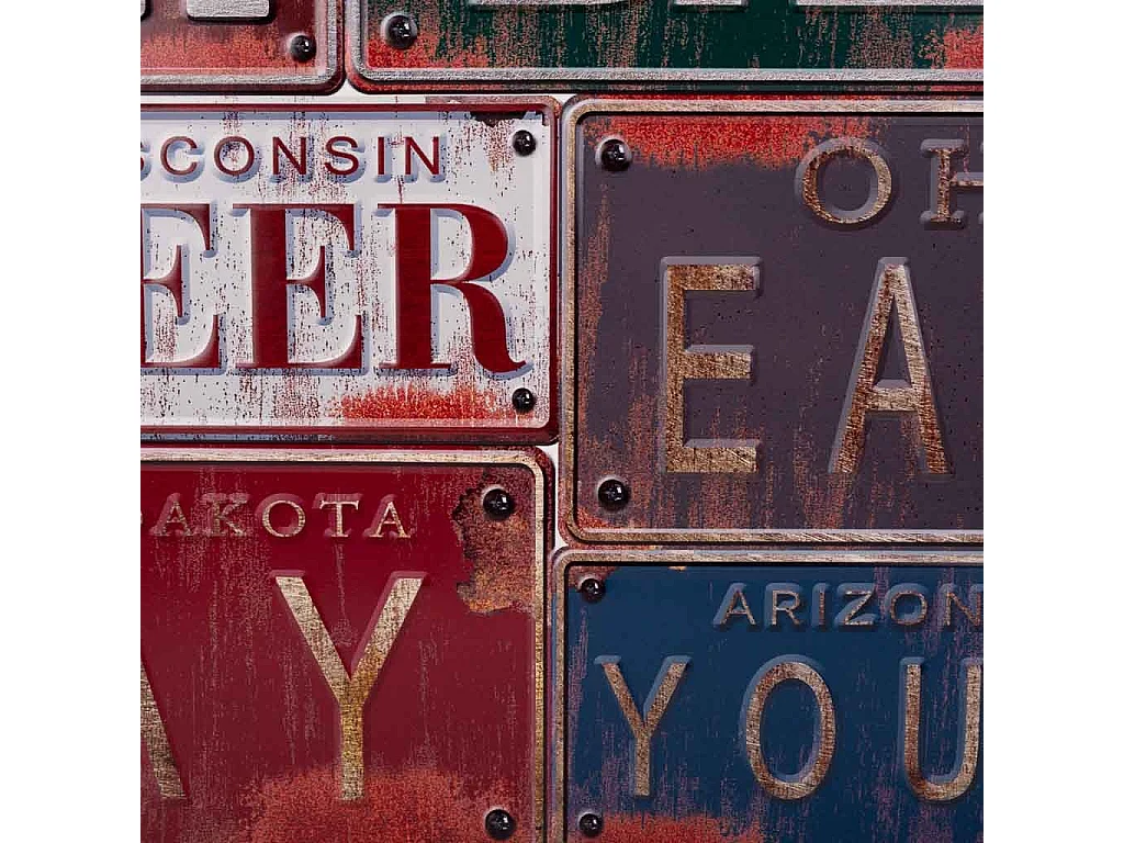 Targa in metallo colorato 50x70x1h